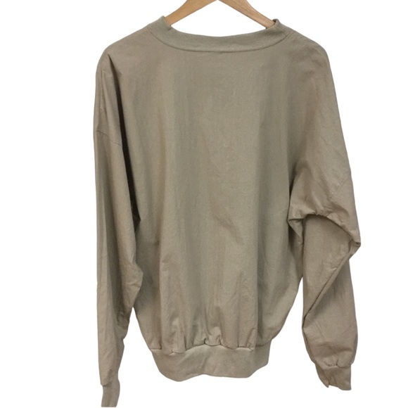 VINTAGE QUITMAN sz X Large Pullover Top 100% Cotton Teddy Bears Bows Holiday Tan - Picture 5 of 8